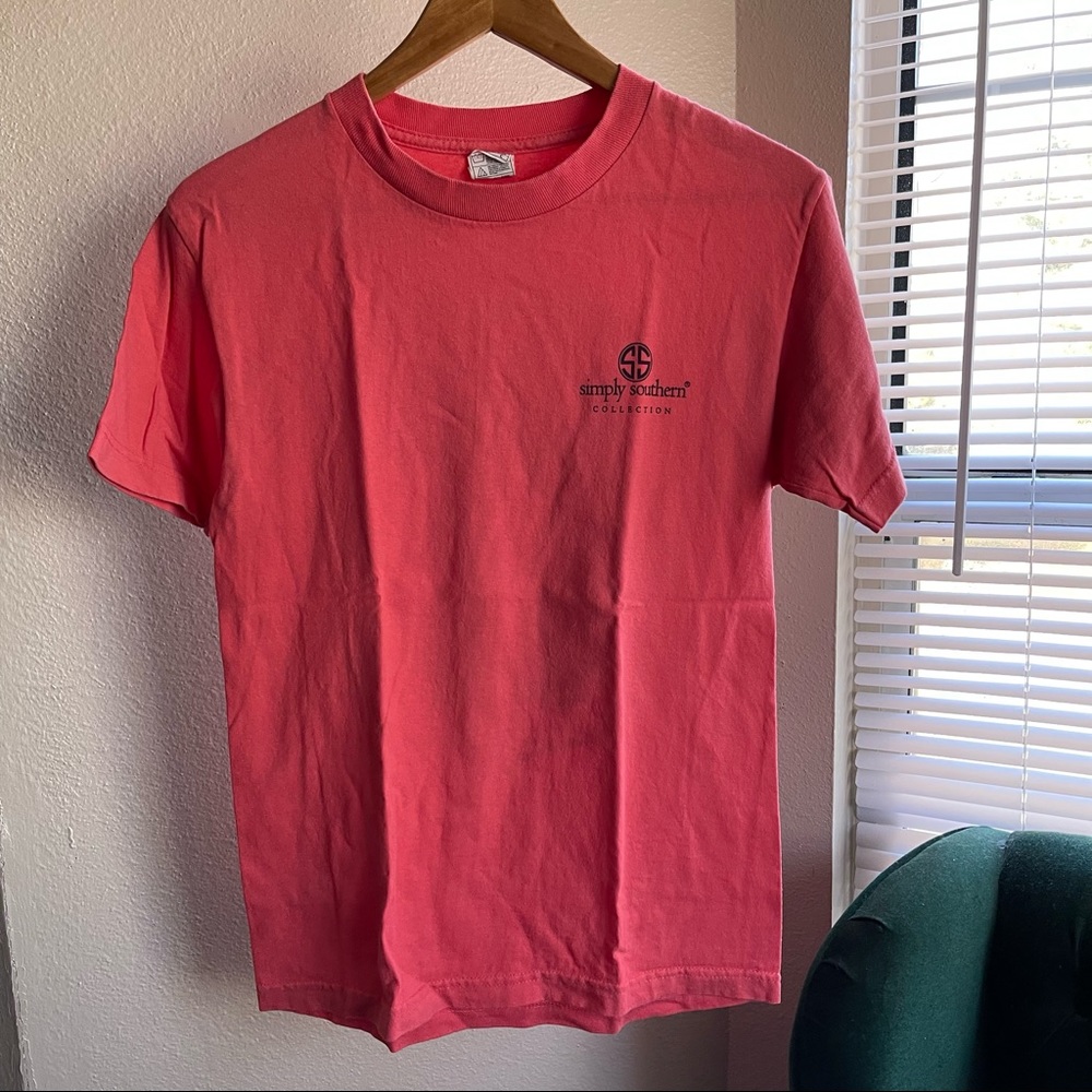 SOLD Simply Southern Pink Short Sleeve Nautical T-Shirt